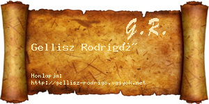 Gellisz Rodrigó névjegykártya